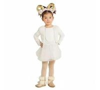 Pitycbo Children Sheep Costume Kids Lamb Outfit Animal Suit Fleece Polyester Texture Smooth Lining Wear Cute Details suitable for Halloween Cosplay School, L, Female Sheep