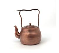 Pitycbo Heating Vessel Copper Kettle Water Pot Tea Kettle Teapot with Thick Base and Even Heating Suitable for Gas top Boiling Social Hosting Daily Cooking Kitchen workspace, 5L, Antique Style