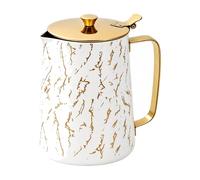 Pitycbo Latte Art Steaming Jug with Fine Tip Spout Modern Minimalist Stainless Steel Milk Foaming Pitcher Heat Conductive for Home Baristas, Office, 1500ML