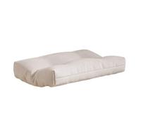 Pitycbo Orange Footstool Ottoman Stool Bench Seat Featuring Wood Frame and Mortise Tenon Style Padded Linen Cushion with, Foldable Footrest with Removable Soft Cushion, White, Array, White