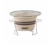 Pitycbo Outdoor Bbq Ceramic Warmer Grill Set Tea Heater Portable Briquettes Wood Solid Stainless Steel Net Suitable for camping patio parties balcony, Small