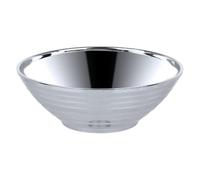 Pitycbo Stainless Steel Bowl, Stackable, Double-Layered, Unbreakable, Multifunctional Noodle Soup Bowl, Serving Bowl for The Household, Silver