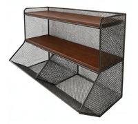 Pitycbo Storage Shelf, Desk Shelf, Desktop Bookshelf, Spice Rack. Made with A Simple Design for A Clear Overview in The Study, Black L