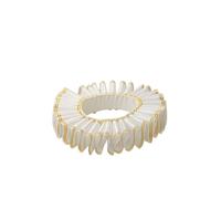 Pitycbo Theatrical Collar Elizabethan Collar Ruffle Period Costume Accessory With Reinforced Pleated Build And Back Tie Fastening Suitable for stage actors, White