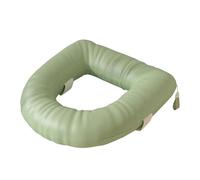 Pitycbo Toilet Seat Cover Universal Practical Replacement Soft Padded Waterproof Raised Seat Cover PU EVA for Hotel Seniors Bathroom, Light Green