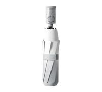 Pitycbo Umbrella Automatic Compact Umbrella Folding Travel Parasol Canopy with Built in Cooling Fan and Straight Shaft Suitable for Summer Errand, Grey