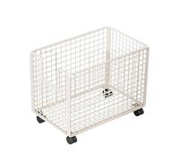 Pitycbo Wire Laundry Basket, Laundry Basket on Wheels, Mat, Multifunctional, Fashionable, Basket for Dirty Clothes for Bathroom And Bedroom, White