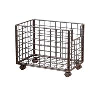 Pitycbo Wire Laundry Basket, Laundry Basket on Wheels, Mat, Multifunctional, Fashionable, Basket for Dirty Clothes for Bathroom And Bedroom, Black