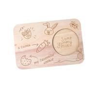 Pitycbo Wooden Serving Tray, Rectangular Plate, Dessert Plate, Appetizer Board, Rustic Wooden Decorative Board for Easter Brunch, Celebration, A