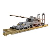 Piudwe Dora Railway Tank Construction Set, 628 PCS Military Heavy Artillery Building Blocks, Military Weapon Collectible Building Set