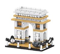 Piudwe Landmark Building Blocks Set for Paris Arc de Triomphe, 516 Pieces Classic Architecture Assembly Model Kit, Historical Landmark Collectible Construction Bricks