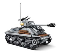 Piudwe M4 Military Tank Building Blocks, 656 PCS Premium Collection Building Set, Military Weapon Tank Model Construction Set