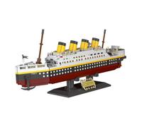 Piudwe Titanic Ship Model with Stand, 2383 PCS Building Blocks for Display