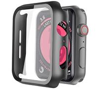 Piuellia 2 Pack Black Hard Case for Apple Watch SE3/SE2/SE/Series 6/Series 5/Series 4 (40mm), Screen Protector Ultra-Thin Overall Protective PC Cover for iWatch