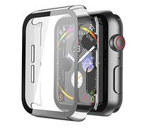 Piuellia 2 Pack Transparent Hard Case for Apple Watch SE3/SE2/SE/Series 6/Series 5/Series 4 (44mm), Screen Protector Ultra-Thin Overall Protective PC Cover for iWatch