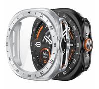 Piuellia Case for Samsung Galaxy Watch Ultra 2 47mm, 1 Silver + 1 Black