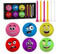 PIUFAM 6Pcs Emoticon Funny Golf Balls Set for Men, Practice Golf Balls for Men, Birthday Gift for Golfer, Golfer Gift Set for Golf Lover, Boyfriend Coworkers Husband Boys, Gift for Thanksgiving