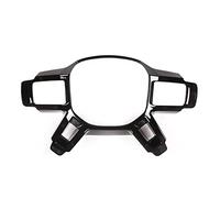 PIUGILH Interior Decoration Cover Compatible with Land Rover Defender 2020-2023, Steering Wheel Decoration Cover Trim(Piano Black)