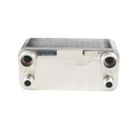 PIUHRKLEVD 24 Plate Heat Exchanger Beer Wort Chiller Cooler SUS 304 Stainless Steel For Homebrew Cooling (1 Inch BSPT)