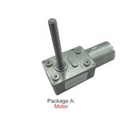 PIUHRKLEVD 4632-370 Volt DC Worm Gear Reducer M6 Screw Shaft Length 50MM 24V Worm Geared Self-lock package A 12V 18rpm PIUHRKLEVD