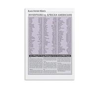 PIUHRKLEVD Black History Month Poster, Black Inventors and Their Inventions Wall-Art for Classroom Decor(Framed,08X12inch(20X30cm))