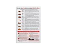 PIUHRKLEVD Digestive Health Chart Metal Wall-Art Bristol Stool Type Guide Reference Sign for Doctors Office Home Bathroom Decor 8 X 12 in