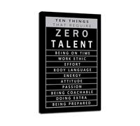PIUHRKLEVD Entrepreneur Canvas Wall-Art Ten Things That Require Zero Talent Motivational Quote Success Print for Home Office Decor(Unframed,16X24inch(40X60cm))