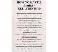 PIUHRKLEVD Healthy Relationships Poster Communication Skills Chart Mental Health Wall-Art for Office Bedroom Decor(Unframed,16x24inch(40x60cm))