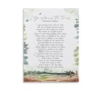 PIUHRKLEVD Inspirational Poem Art Hope Is The Thing With Feathers Emily Dickinson Poster For Library Study Room Wall Decor(Unframed,08x12inch(20x30cm))