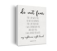 PIUHRKLEVD Isaiah 41:10 Do Not Fear Canvas Wall-Art Bible Verse Print Scripture Quote for Home Dining Living Room Decor(Unframed,16X24inch(40X60cm))
