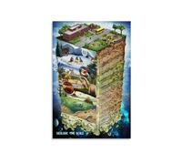 PIUHRKLEVD Science Classroom Decor Poster - Geologic Time Scale and Animal Evolution Timeline, Vintage Style Educational Wall-Art Painting(Unframed,08x12inch(20x30cm))