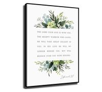PIUHRKLEVD Stylish Canvas Prints Wall-Art Inspirational Scripture Zephaniah 3 17 Posters Room Aesthetics Decor for Kitchen Living Bedroom Office(Unframed,12x18inch(30x45cm))