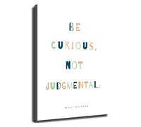 PIUHRKLEVD Walt Whitman Inspired Quote Poster Personal Growth | Cultivate a curious mindset with this timeless message about human connection and empathy(Framed,12x18inch(30x45cm))