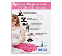 PIUHRKLEVD Yoga Poses for Fertility Journey Poster Mindful Movement Guide Canvas Print for Nursery or Room Decor(Unframed,16x24inch(40x60cm))