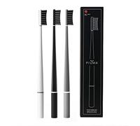 PIUMA 3 Pack Manual Toothbrush - Ecological and Innovative Patented Design for Deep & Thorough Dental Cleaning - Recyclable and Made in Italy