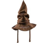 PIUMOJ Witch Hat, Harry Magic Sorting Hat, Interactive Magic Choicer, Halloween Wizard Cosplay Decoration for Festival Costume, Brown
