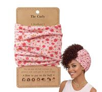 PIUOWAR Pineapple Hair Wrap For Curly Hair - The Curly Pineapples Headband, Extra Wide Stretchy Sleep Scarf, Anti-Frizz Night Hair Wrap Soft Breathable for Thick Curly Natural Hair (Floral Pineapple)