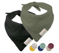 PiuPet 2x Dog Bandanas - Soft Muslin Cotton Triangle Scarf Kerchief - Size | Washable 76x53x53cm Dog Neckwear - 4-Ply Fabric Accessories for Large Breeds & Puppies - Stylish Christmas or Birthday Gift