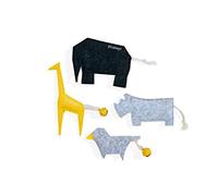 PiuPet 4x Cat Toy with Catnip - Plush Kitten Chew Toys for Indoor Cats