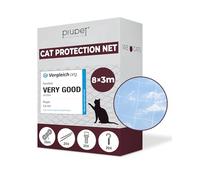 PiuPet 8x3m Transparent Cat Net - Tear-Resistant Netting for Balcony