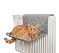 PiuPet Cat Hammock Radiator Bed - Plush Heated Hanging Perch up to 7kg