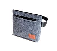 PiuPet Dog Training Treat Pouch - Magnetic Walking Bag with 3 Pockets | Adjustable waist or cross-body strap, durable washable felt-look polyester, compartments for smartphone and valuables.