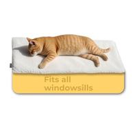 PiuPet Self-Warming Cat Blanket, 90x25cm Heating Pad for Windowsill, Beige