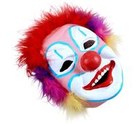 PIUpiuLIANG Clown Mask Scary Latex Joker Mask Halloween Costumes for Adults Women & Men One Size, Red