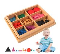 PIUpiuLIANG Montessori Language Materials, Wooden Montessori Toys for Geometry & Grammar, Smooth & Safe Educational Toys for Kid 3 Years Up Language Materials