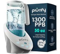 PIURIFY 50 Oz Hydrogen Water Pitcher - BPA Free Rich Generator With SPE/PEM Technology, Balanced PH Levels, Filtered With Calcium Sulfite