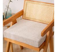 PIURUF Square Chair Pad 3/5/8cm Thick Chair Seat Pad Cushion,Comfy Bay Window Seat Cushion Square Indoor Outdoor Furniture Cushion,High Density Foam (Beige,55x55x3cm)
