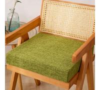 PIURUF Square Chair Pad 3/5/8cm Thick Chair Seat Pad Cushion,Comfy Bay Window Seat Cushion Square Indoor Outdoor Furniture Cushion,High Density Foam (Olive Green,50x50x8cm)