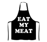 PIUS Funny Apron, Offensive Apron, Rude BBQ Apron, Fathers Day Gift, Gift for Dad, Offensive Cooking Apron, Funny Gift For Cooks, Eat My Meat