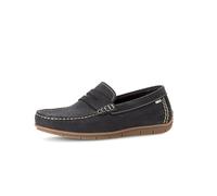 Pius Gabor Men's Moccasins, Men's Slip-On Certified Leather, Interchangeable Footbed, Navy 01, 12.5 UK
